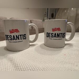 Set of two RON DESANTIS for President Mugs! Super condition.
